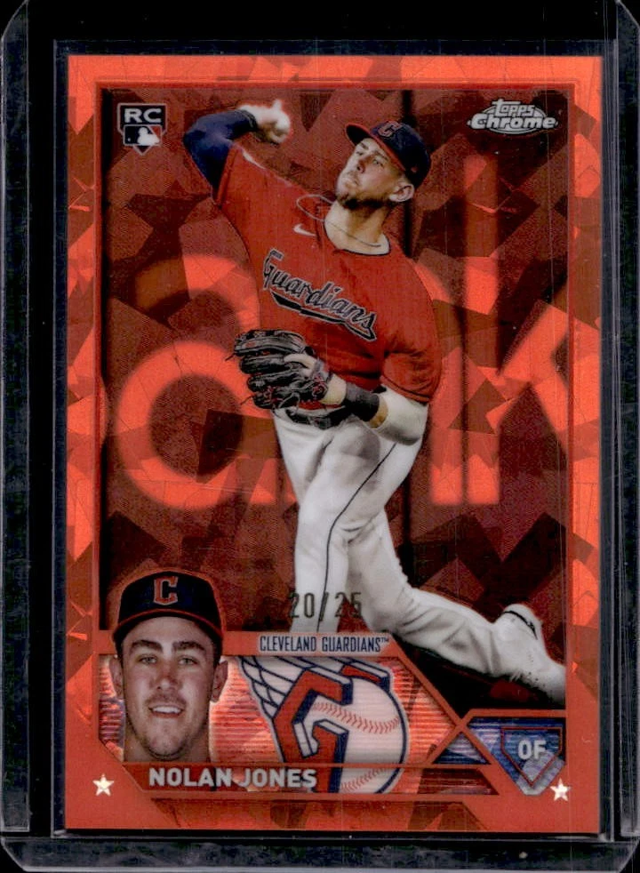 2023 Topps Chrome Sapphire Nolan Jones Refractor Orange Rookie RC #20/25