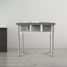 Three 3 Compartment Basins Stainless Steel Commercial Kitchen Restaurant Sink US