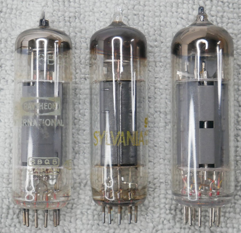 EL-84 6BQ5 TRIO GUITAR AMPLIFIER POWER TUBES TEST VERY GOOD RAYTEON SYLVANIA BP