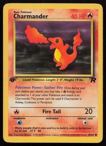 MP Pokemon TCG - Charmander 1st Edition 50/82 - Team Rocket