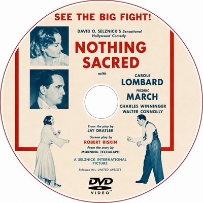 Nothing Sacred 1937 Classic Comedy Romance DVD With Cover Art