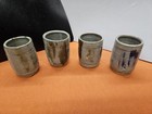 4 Vintage Mid-20th Century Handmade John Fassbinder Ceramic Cups — photo 2