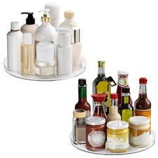 2 Pack Lazy Susan Organizer Turntable, Clear 9 Inch 9inch - 2 Pack,