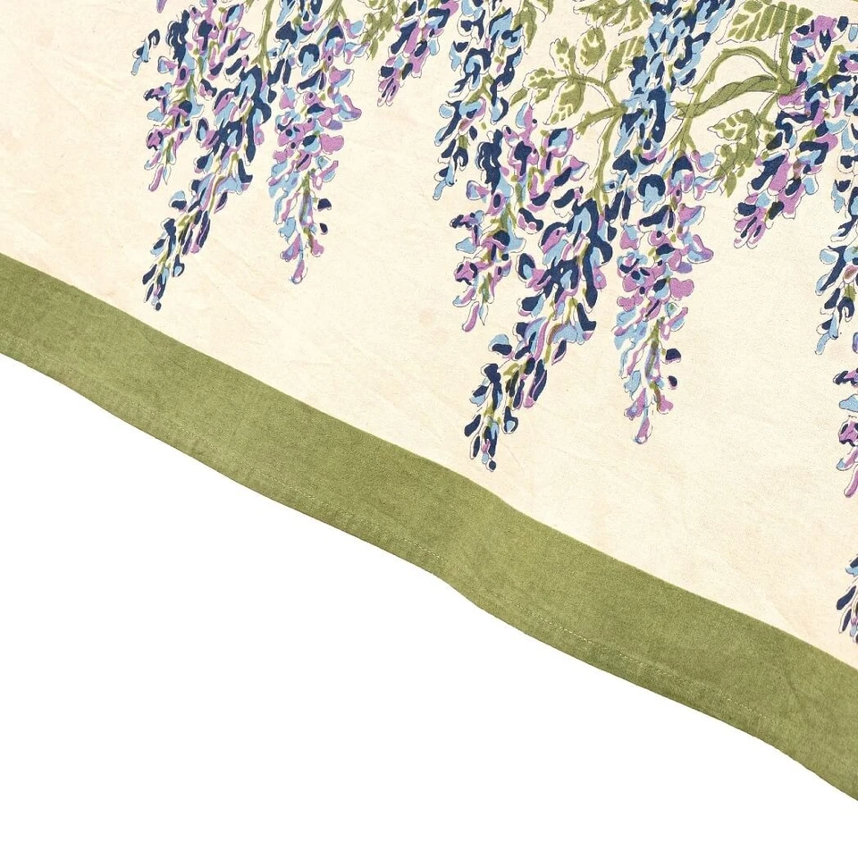 Couleur Nature Wisteria Blue/Green Tablecloth, 71" x 106" - Image 4 of 4