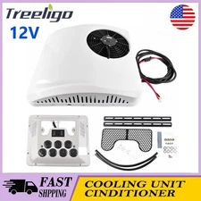 Treeligo 12V RV Heat&Cool Air Conditioner Rooftop Electric AC Unit for Caravan