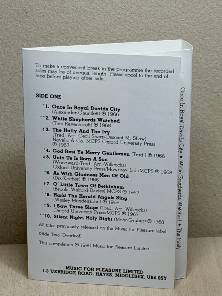 Festival of Carols compilation Cassette Tape - Guildford/St Paul's (MFP, 1980) - Image 3 of 4