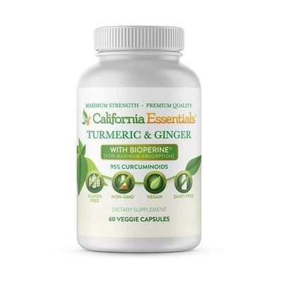 Turmeric Curcumin w/ Ginger & BioPerine | Joint & Immune Support | USA Capsules