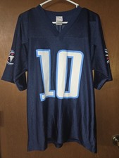 Tennessee Titans Vince Young #10 NFL Football Jersey Navy Blue White Size xl