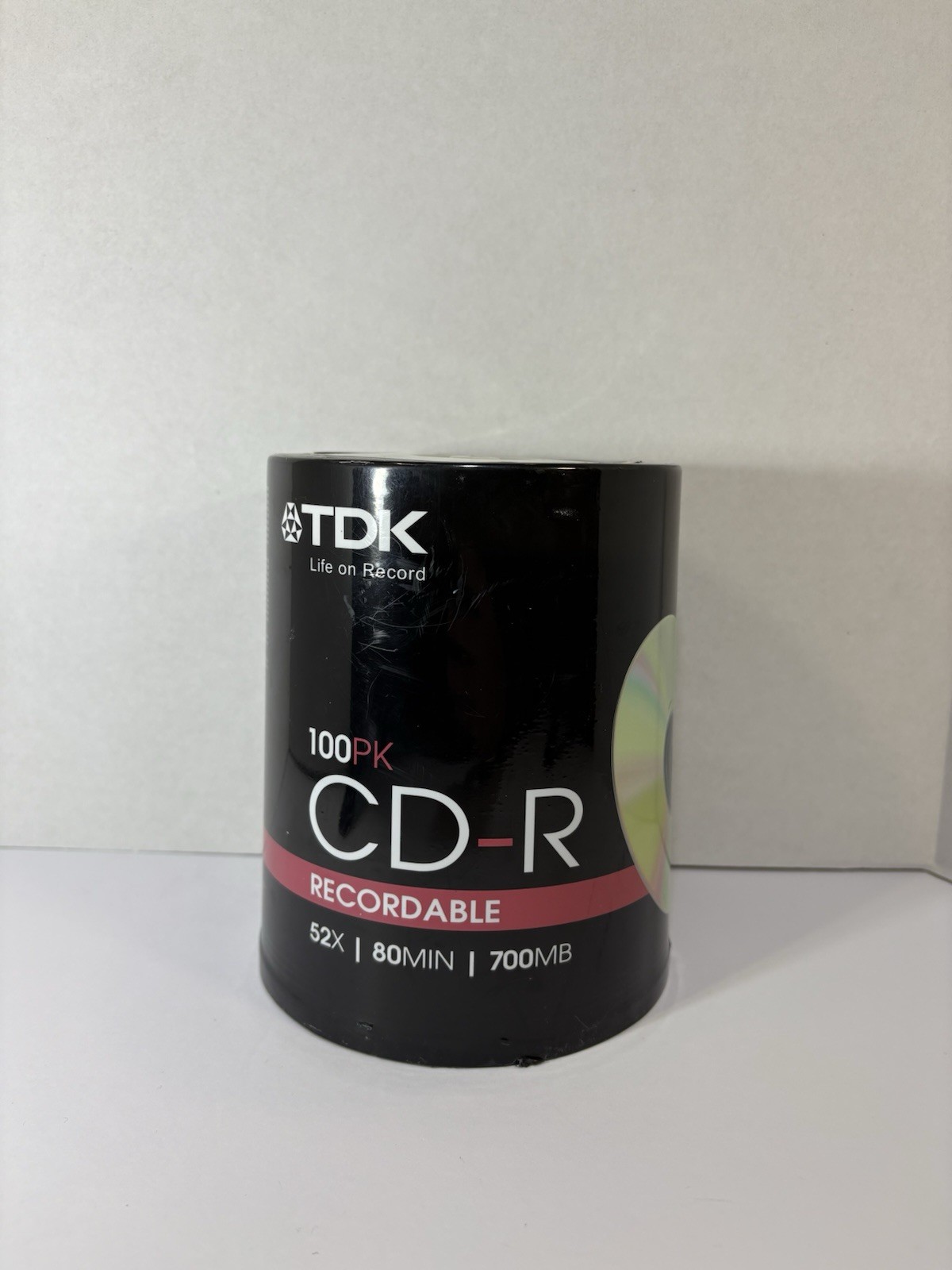TDK CD-R 100 Pack 52x 80min 700MB Blank Recordable Media Spindle New Sealed