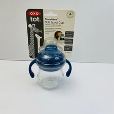 OXO  Tot Transitions Straw Cup - BPA Free Lightly Blue - New -1782