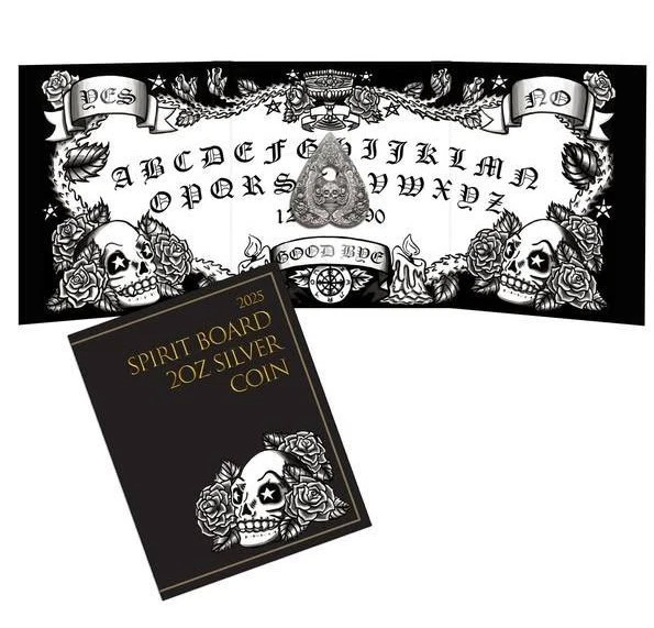 2025 2 Oz .999 Silver Cameroun 2000 Francs CFA Ouija Spirt Board Occult Coin!! - Image 4 of 4