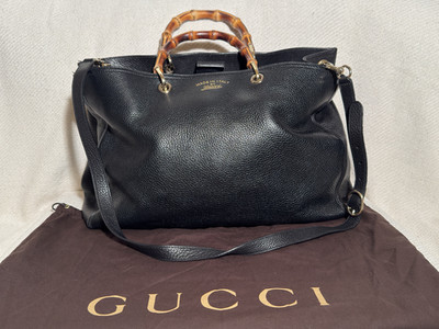 Authentic GUCCI Bamboo Shopper Tote / Satche [BLACK]