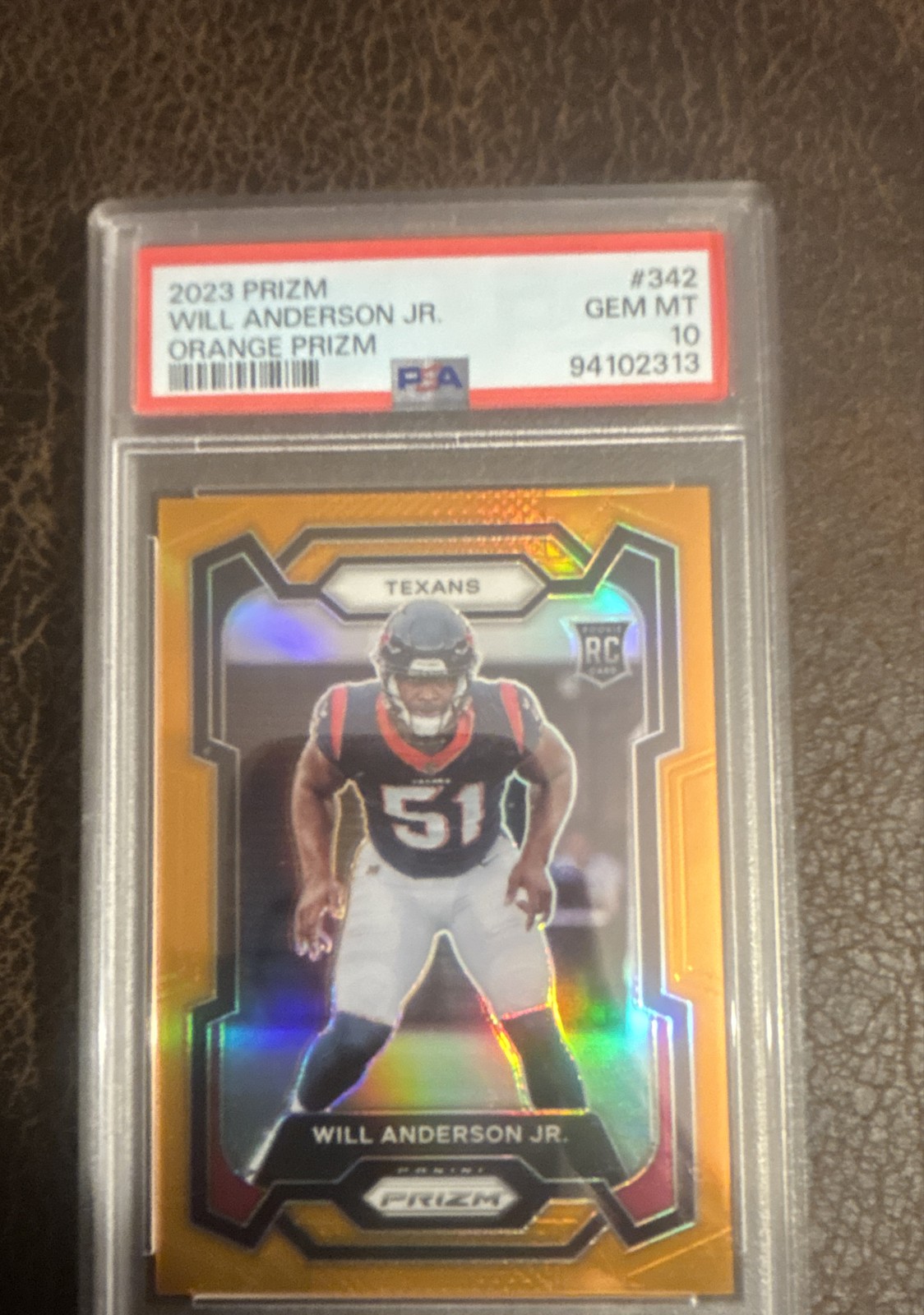 2023 Panini Prizm - Rookies Will Anderson #342 Orange Prizm /249 (RC)