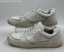 Authentic Tory Burch Womens Clover Court 152959 White Sneaker Shoes Size 10M