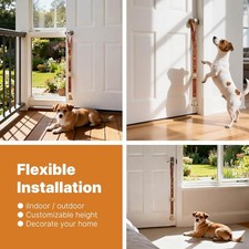 Leather Dog Door Bells for Potty Training, Big Brass Puppy Dog Door Bells Ext...