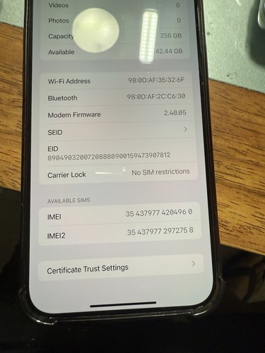 Apple iPhone 15 Pro Max - 256GB Blue Titanium (Unlocked) - Very Good Cond. - Photo 11 sur 11
