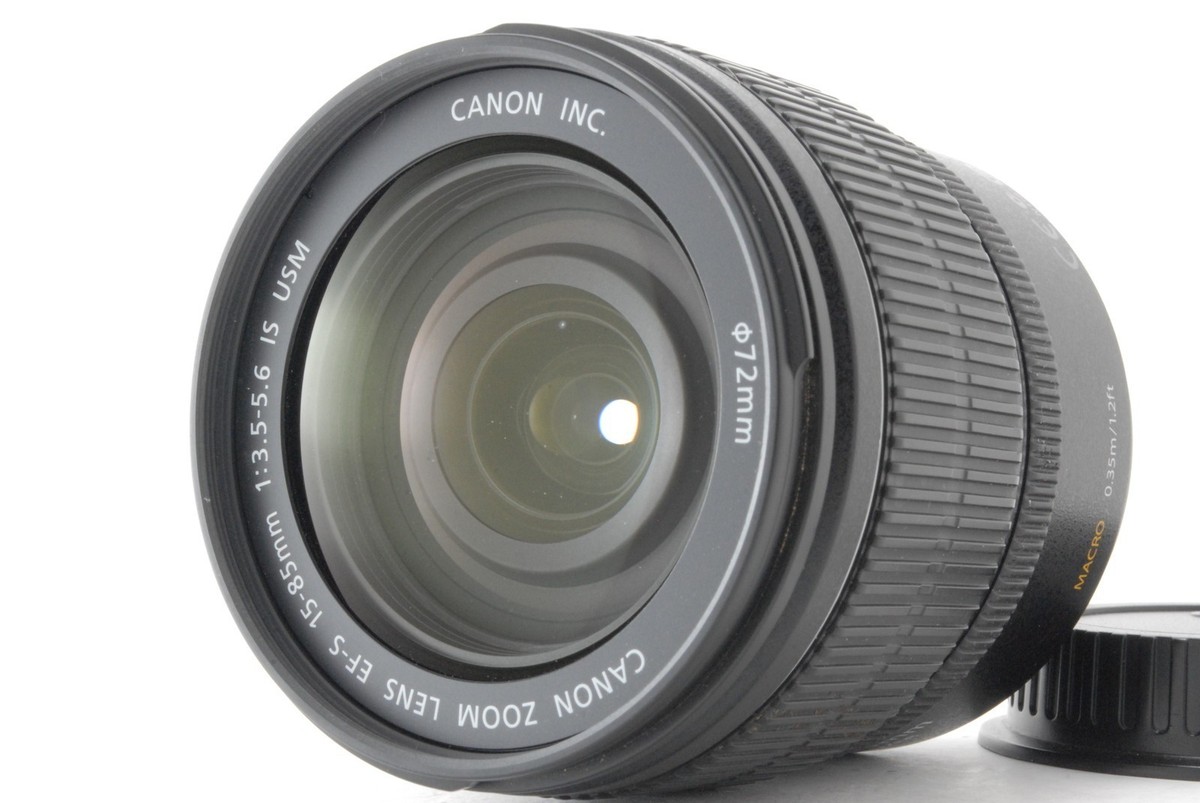 TOP MINT ]Canon EF-S 15-85mm f/3.5-5.6 IS USM Zoom Lens w/Caps 