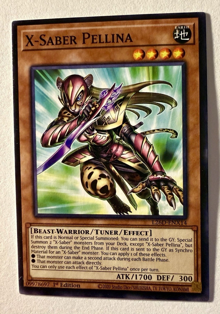 YuGiOh TCG- X-Saber Pellina Common- L26D-ENX14 NM