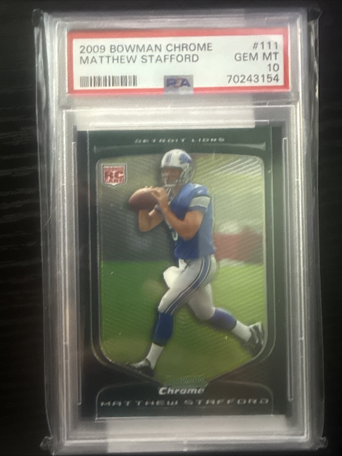 2009 Bowman Chrome Rookie Matthew Stafford #111 (RC) Psa 10
