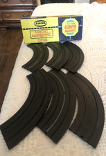 Aurora Model Motoring 9" Curved Roadways Qty of 6 1518 USA 1960 HO Slot Car
