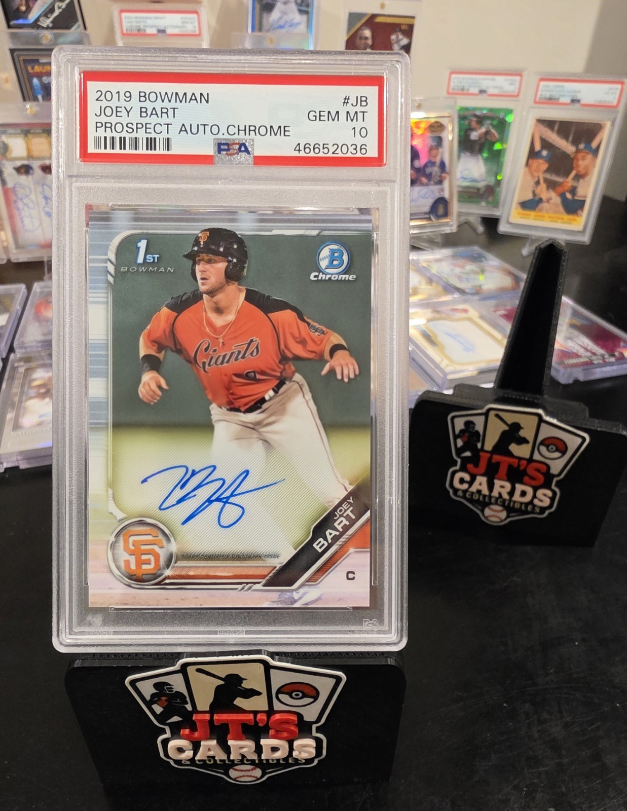 Joey Bart 💎AUTOGRAPH💎🔥PSA 10🔥 - 2019 Bowman Chrome Prospect Autographs