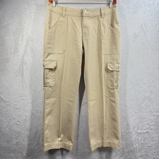 Gander Mountain Khaki Cargo Pants Women’s Size 12R Cotton Hiking Outdoors