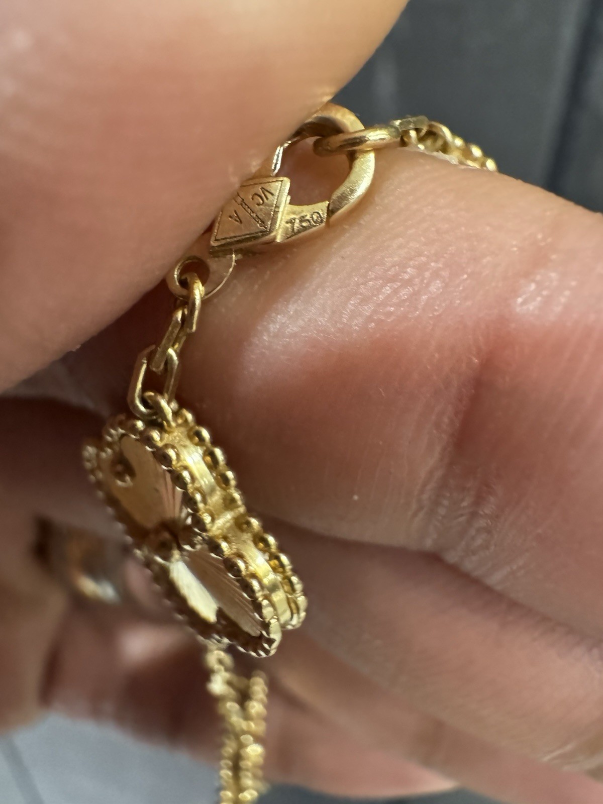 18k Solid Gold Clover Bracelet. (Custom jeweler M… - image 2