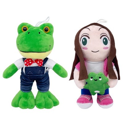 10'' Frog Girl Plush Stuffed Doll Soft Cartoon Plush Toys For Kids Birthday Gift