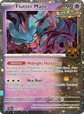 Flutter Mane - 078/162 - Rare - Cosmos Holo (Trick or Trade 2024) (Lp) Trick Or