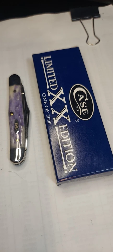 2000 Case XX Periwinkle 6308 Whittler Knife 3 Blade Whittler knife  - Image 2 of 4