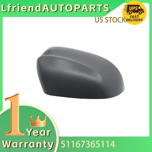 Right Side Mirror Cover Fits BMW X3 X4 X5 X6 F15 F16 F26 E82 2015-2018  Black