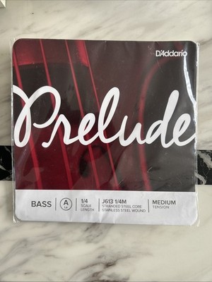 D'Addario Prelude 1/4 Scale Medium Tension Single A String for Double Bass