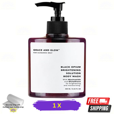 1 X Grace & Glow Black Opium Body Wash 400ml Brightening Solution Cleanser