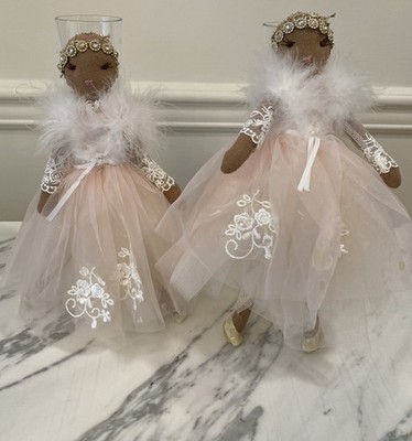 Pottery Barn Kids Monique Lhuillier Designer Doll Chloe 11'' a set of 2 dolls 