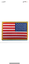 2 Pack US Army Military Issue Reverse American USA Flag W/ Hook Fastener on Back