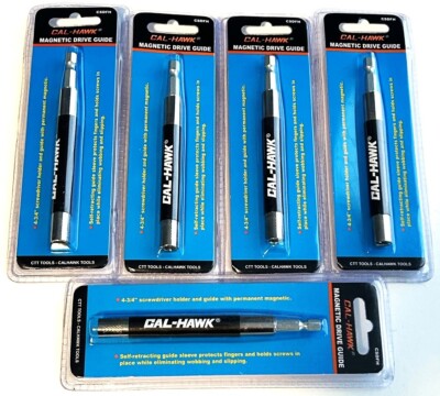 5 CALHAWK 4-3/4'' SCREW BIT HOLDER HOLE SHOOTER FINDER MAGNETIC BIT EXTENSION