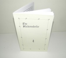 Blickensderfer Typewriter Models 5 & 7 Promotional Brochure Reproduction thumbnail