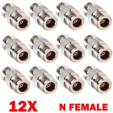 12Pack Brass N-Type Female Jack to N Female Jack For RF Adapter Barrel Connector
