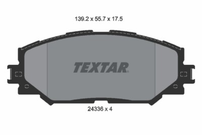 Textar 2433601 brake pad set, disc brake for Lexus, Scion, Subaru, Toyota, Toyota (F