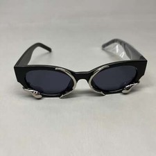 APPASSAL Vintage Metal Snake Sunglasses Black Frame/Grey Lens AP3621 New 