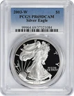 2003-W American Silver Eagle Dollar PR69DCAM PCGS Proof 69 Deep Cameo