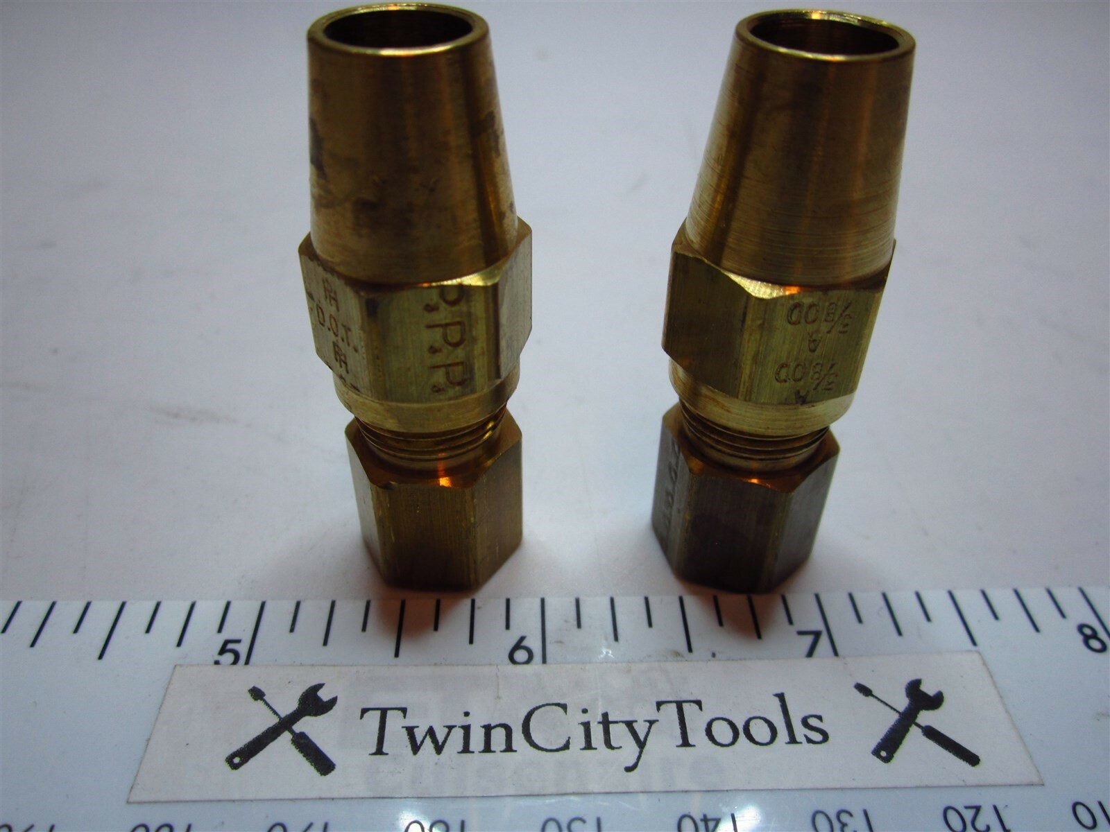 (2) Female Connectors Copper A.B Tube Fittings 3/8" x 1/8" New