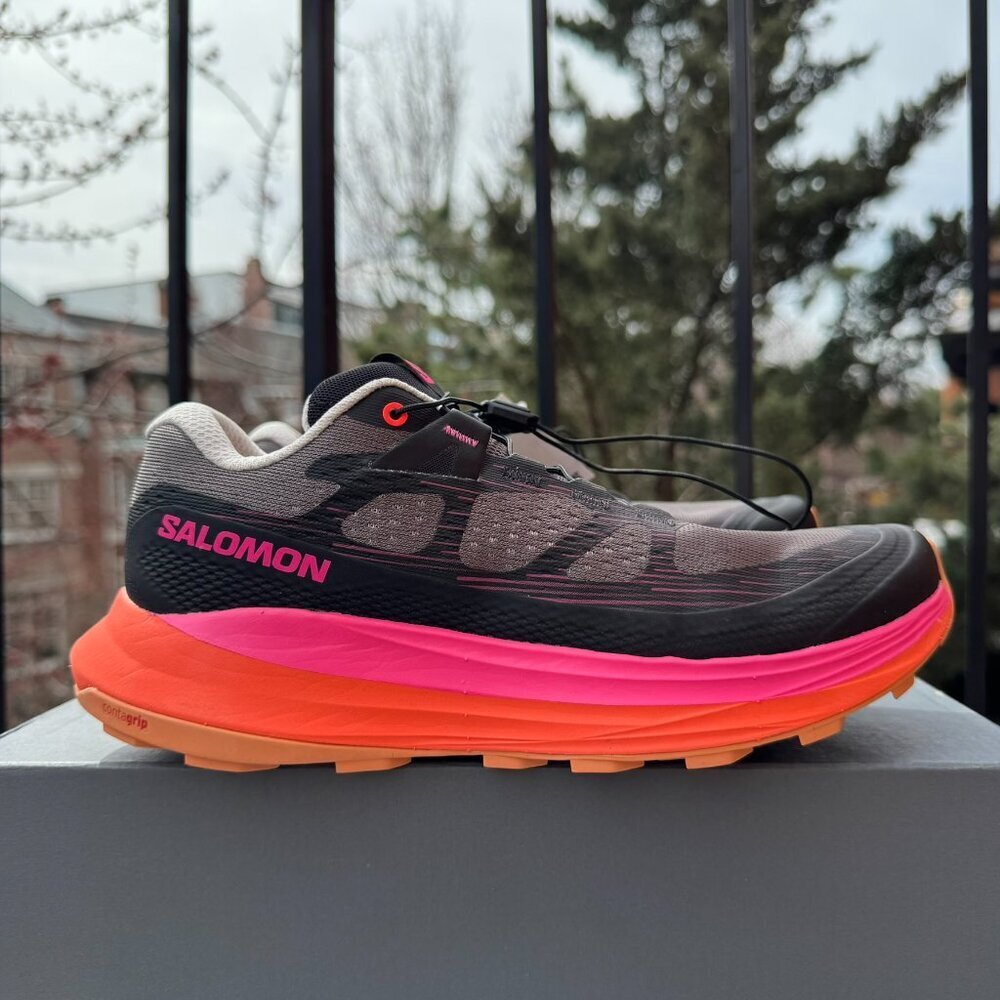 Sneakers Salomon Ultra Glide 2 donna trail running nero rosa donna nuove con etichette 7