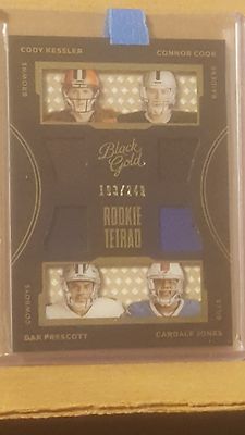 Rookie Tetrad 2016 Black Gold Dak Prescott, C Cook, C Kessler Cardale Jones