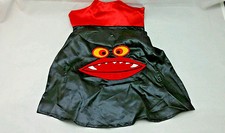 Dog Vampire Halloween Costume New Black Red Sz Medium 14" -15"