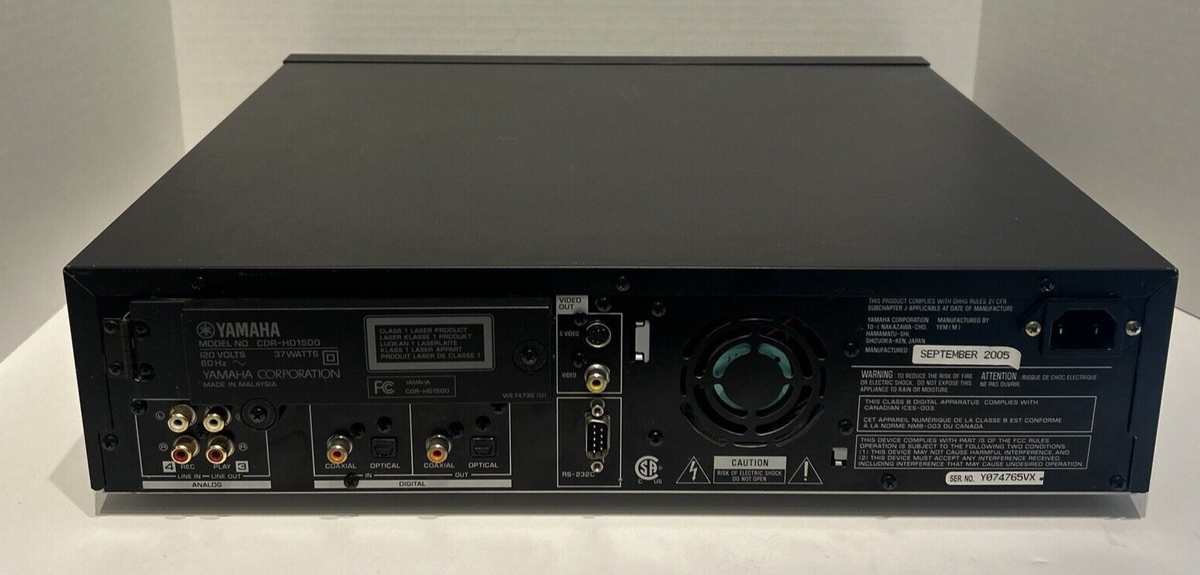 Yamaha CDR-HD1500 HDD CD Recorder - W/ Remote & Manual | eBay Yamaha CDR-HD1500 HDD CD Recorder - W/ Remote & Manual | eBay
