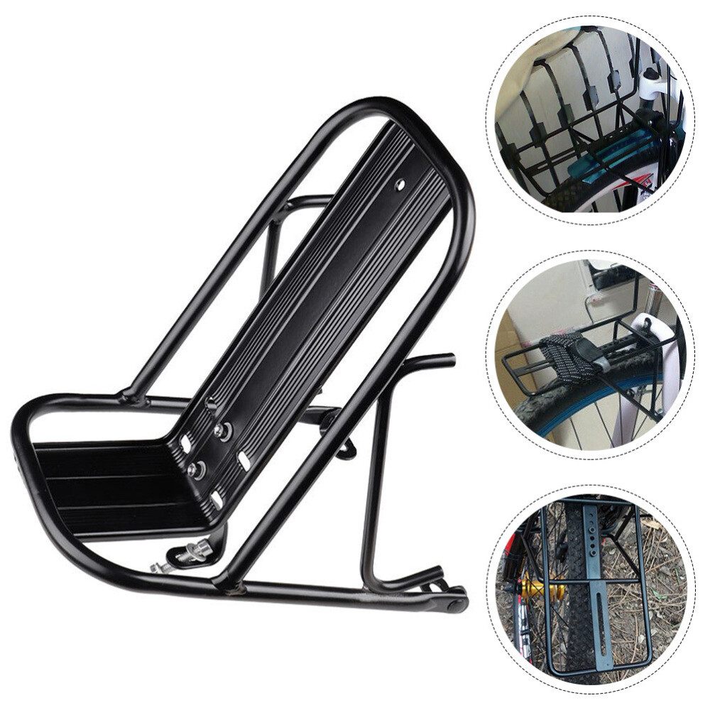 Sturdy Metal Bike Front Rack Cargo Holder Bike Cargo Rack Cargo