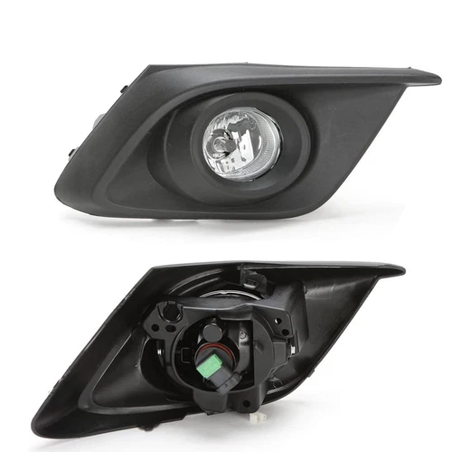 For 2014 2015 2016 Mazda 3 Clear Lens Fog Driving Light Kit with Black Bezel Switch Wires Bulbs
