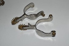 AJ TACK MEN'S GAL LEG ENGRAVED SPURS IHJ31