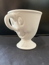 Disney Beauty And The Beast Chip Sculpted Ceramic 4  Tall Ceramic Bisque U-paint